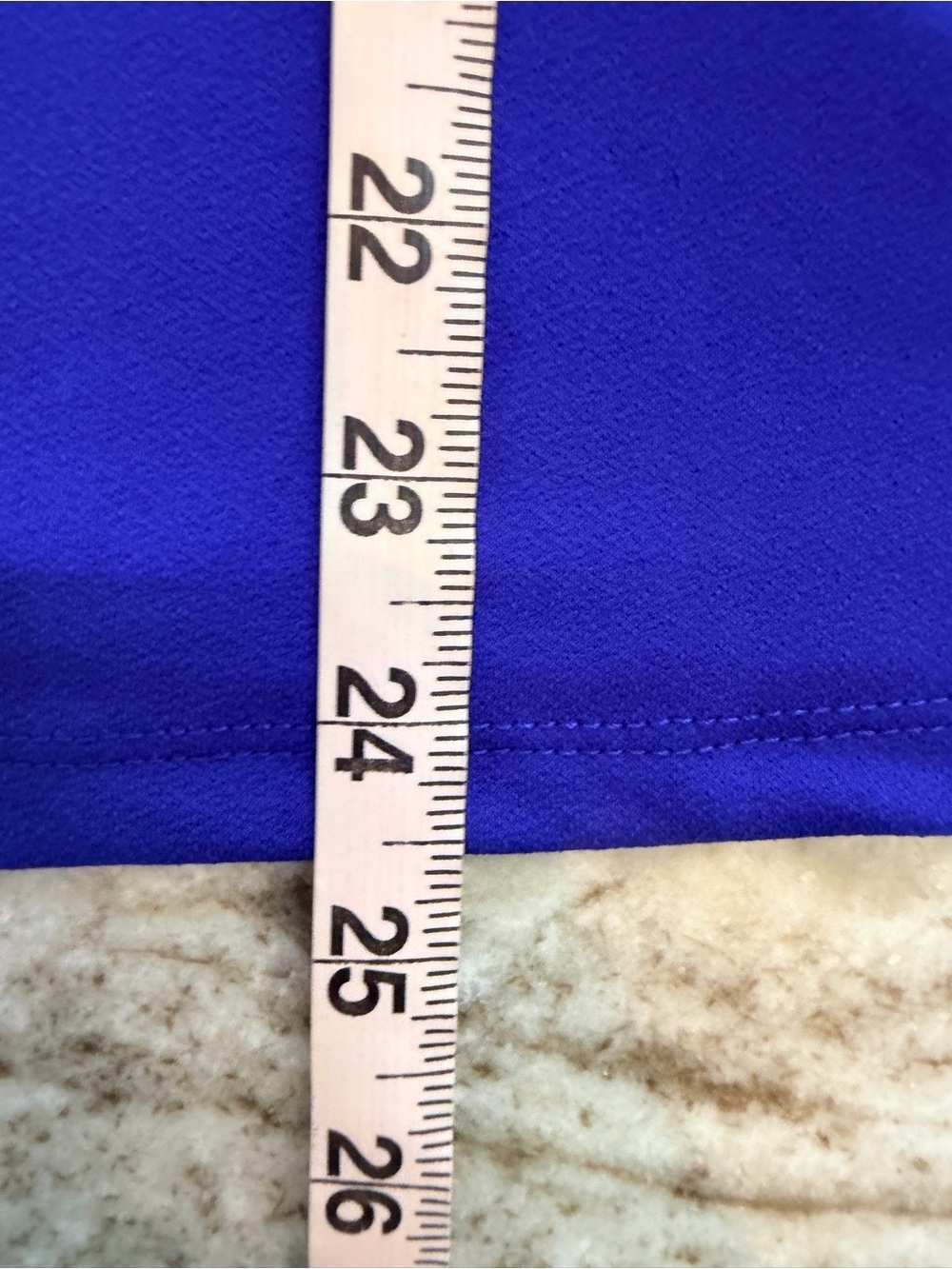 Cable & Gauge Royal Blue Lace Sleeve Blouse Small Crochet Detail Top - Picture 10 of 11